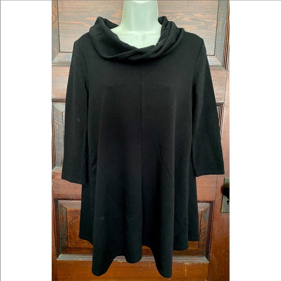 Joan Vass Studio Black Cowl Funnel Neck Sweater S - Picture 4 of 5